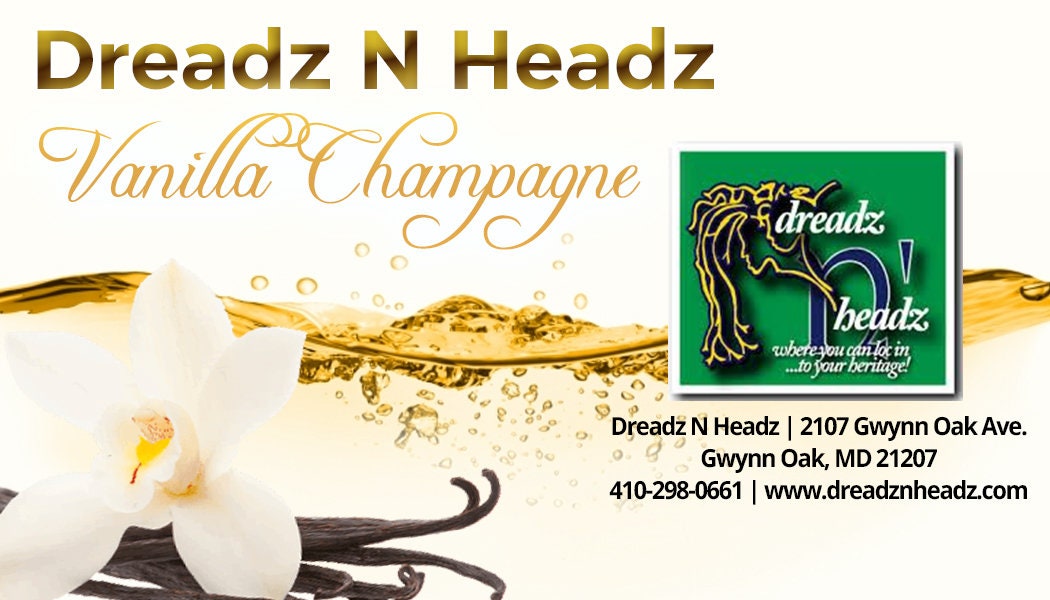 Vanilla Champagne Dreadz-N-Headz Hair & Body Oil - 100% Vegan. Handcrafted Moisture from Scalp to Sole