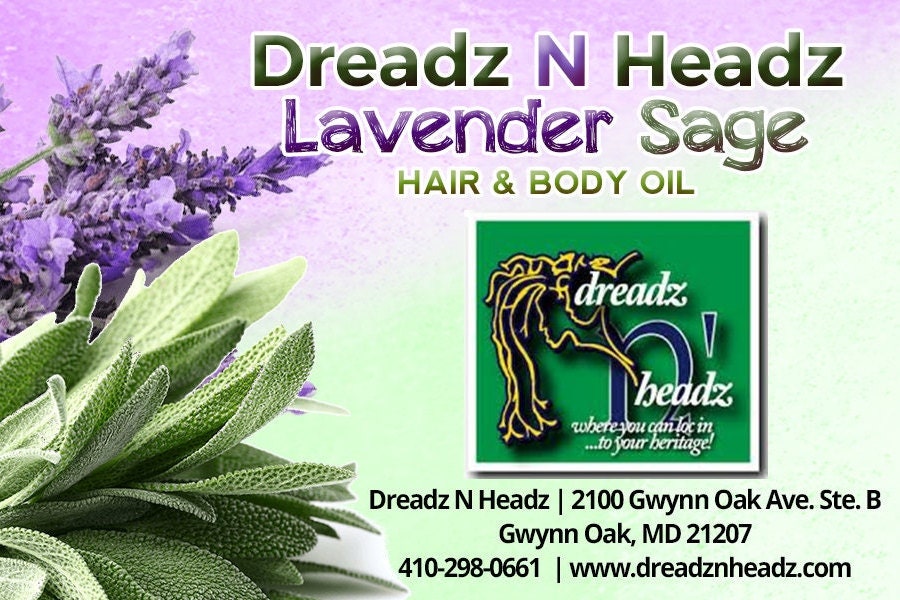 Lavender Sage Hair & Body Oil - 100% Vegan All Natural