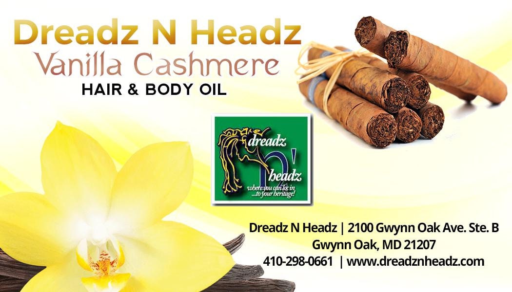 Vanilla Cashmere Dreadz-N-Headz Hair & Body Oil - 100% Vegan. Handcrafted Moisture from Scalp to Sole