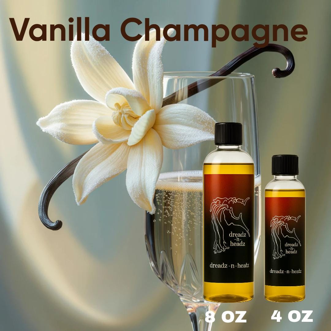 Vanilla Champagne Dreadz-N-Headz Hair & Body Oil - 100% Vegan. Handcrafted Moisture from Scalp to Sole