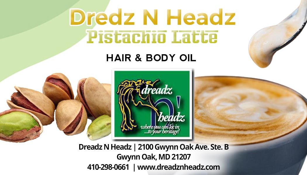 Pistachio Latte Dreadz-N-Headz Hair & Body Oil - 100% Vegan. Handcrafted Moisture from Scalp to Sole