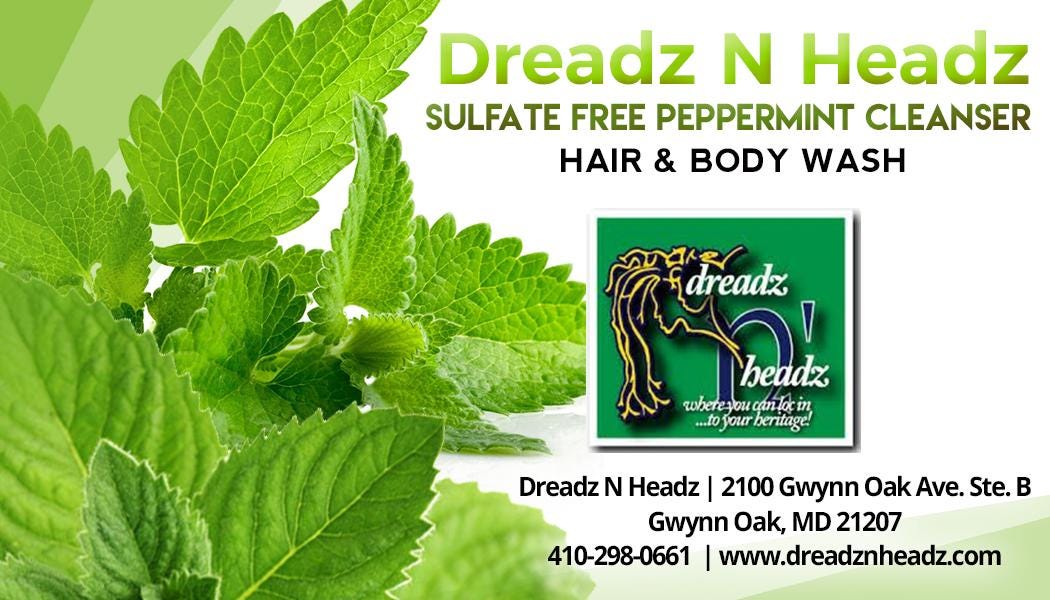 Sulfate FREE Peppermint Cleanser Hair & Body Wash - 100% Vegan All Natural