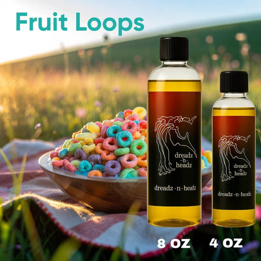 Fruit Loops Dreadz-N-Headz Hair & Body Oil - 100% Vegan. Handcrafted Moisture from Scalp to Sole