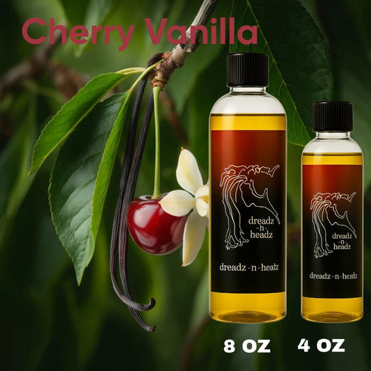 Cherry Vanilla Dreadz-N-Headz Hair & Body Oil - 100% Vegan. Handcrafted Moisture from Scalp to Sole