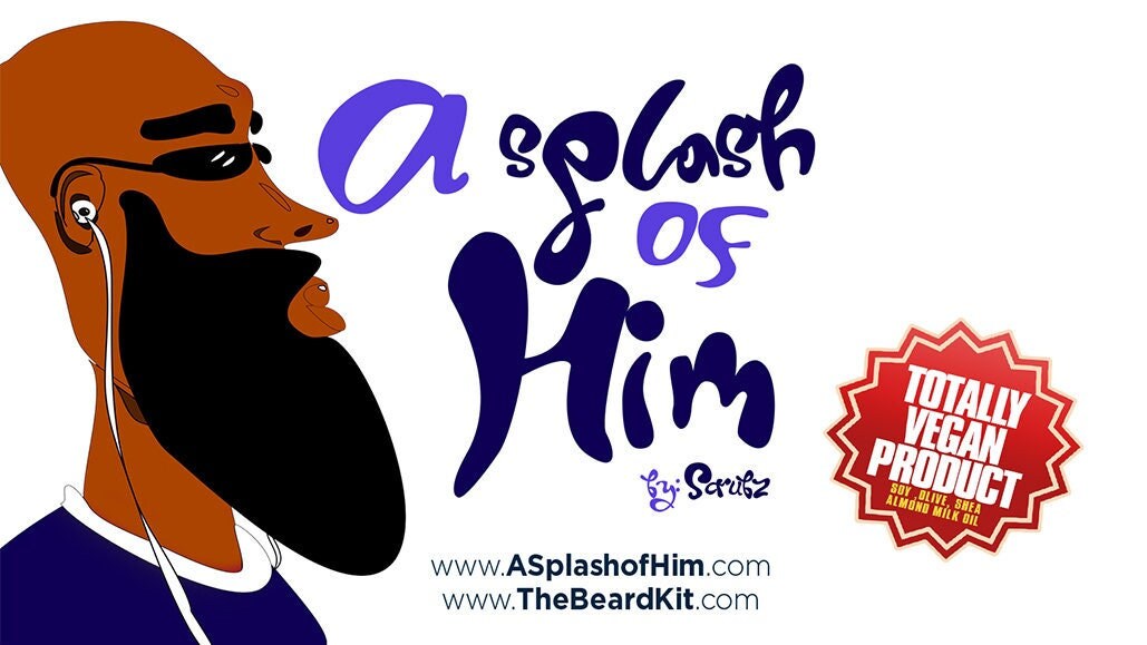 A Splash of Him - Vegan Beard Grooming Kit – Organic, Softens & Moisturizes