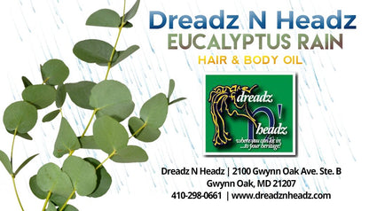 Eucalyptus Rain Dreadz-N-Headz Hair & Body Oil - 100% Vegan. Handcrafted Moisture from Scalp to Sole