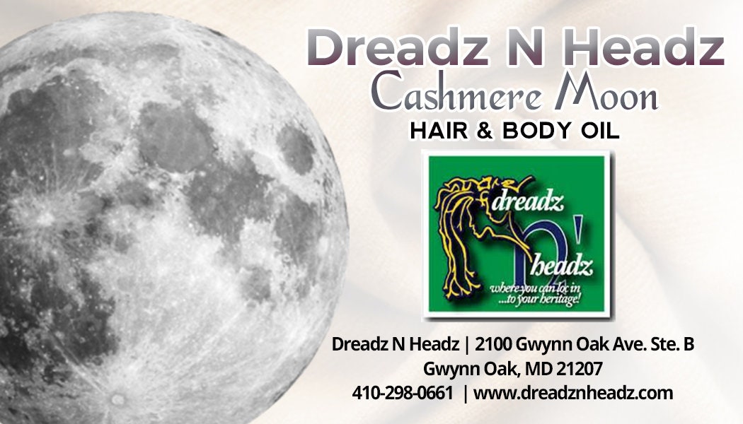 Cashmere Moon Dreadz-N-Headz Hair & Body Oil - 100% Vegan. Handcrafted Moisture from Scalp to Sole