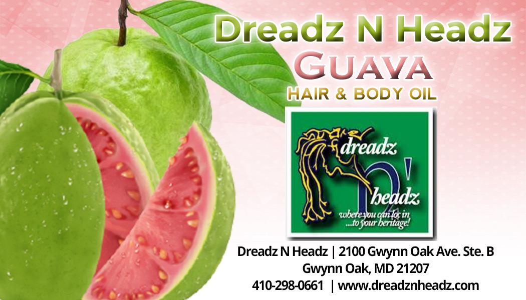 Guava  Dreadz-N-Headz Hair & Body Oil - 100% Vegan. Handcrafted Moisture from Scalp to Sole