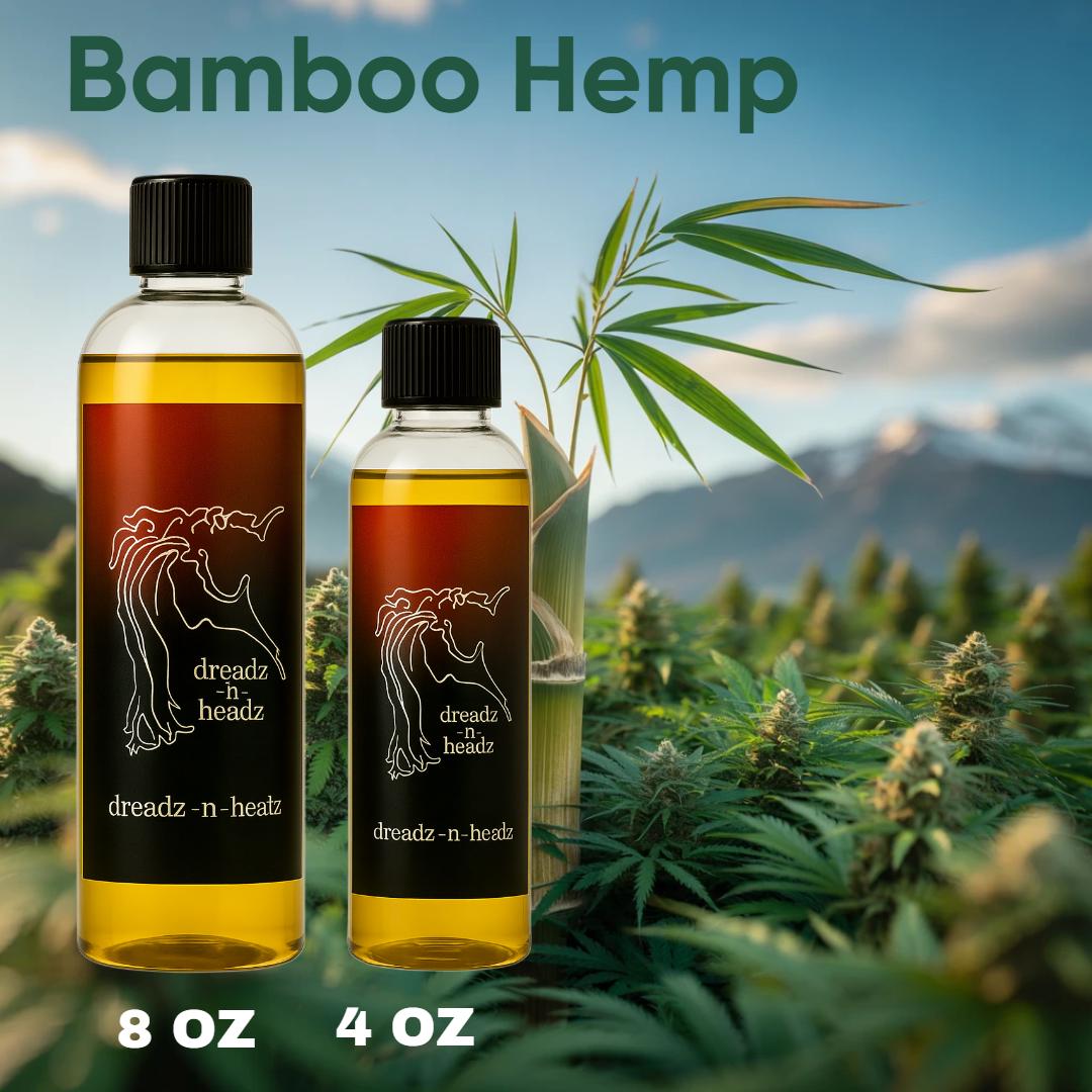 Bamboo Hemp Dreadz-N-Headz Hair & Body Oil - 100% Vegan. Handcrafted Moisture from Scalp to Sole
