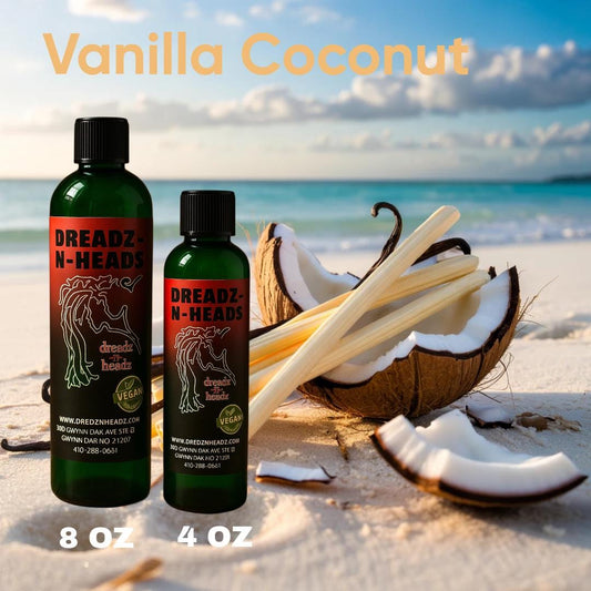 Vanilla Coconut Dreadz-N-Headz Hair & Body Oil - 100% Vegan. Handcrafted Moisture from Scalp to Sole