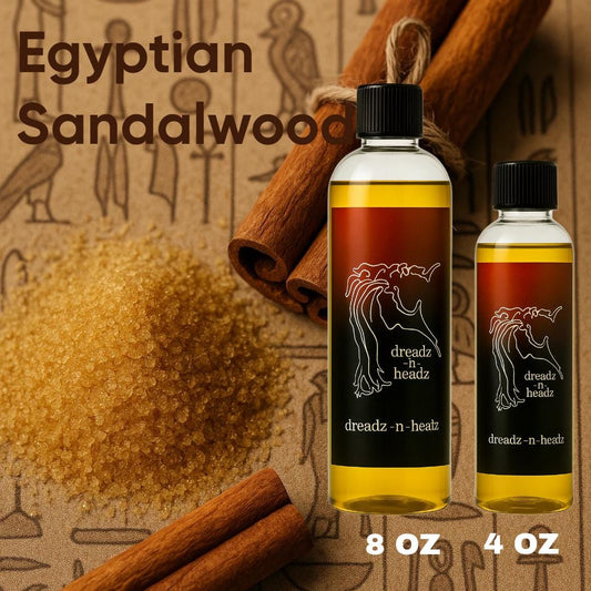 Egyptian Sandalwood Dreadz-N-Headz Hair & Body Oil - 100% Vegan. Handcrafted Moisture from Scalp to Sole
