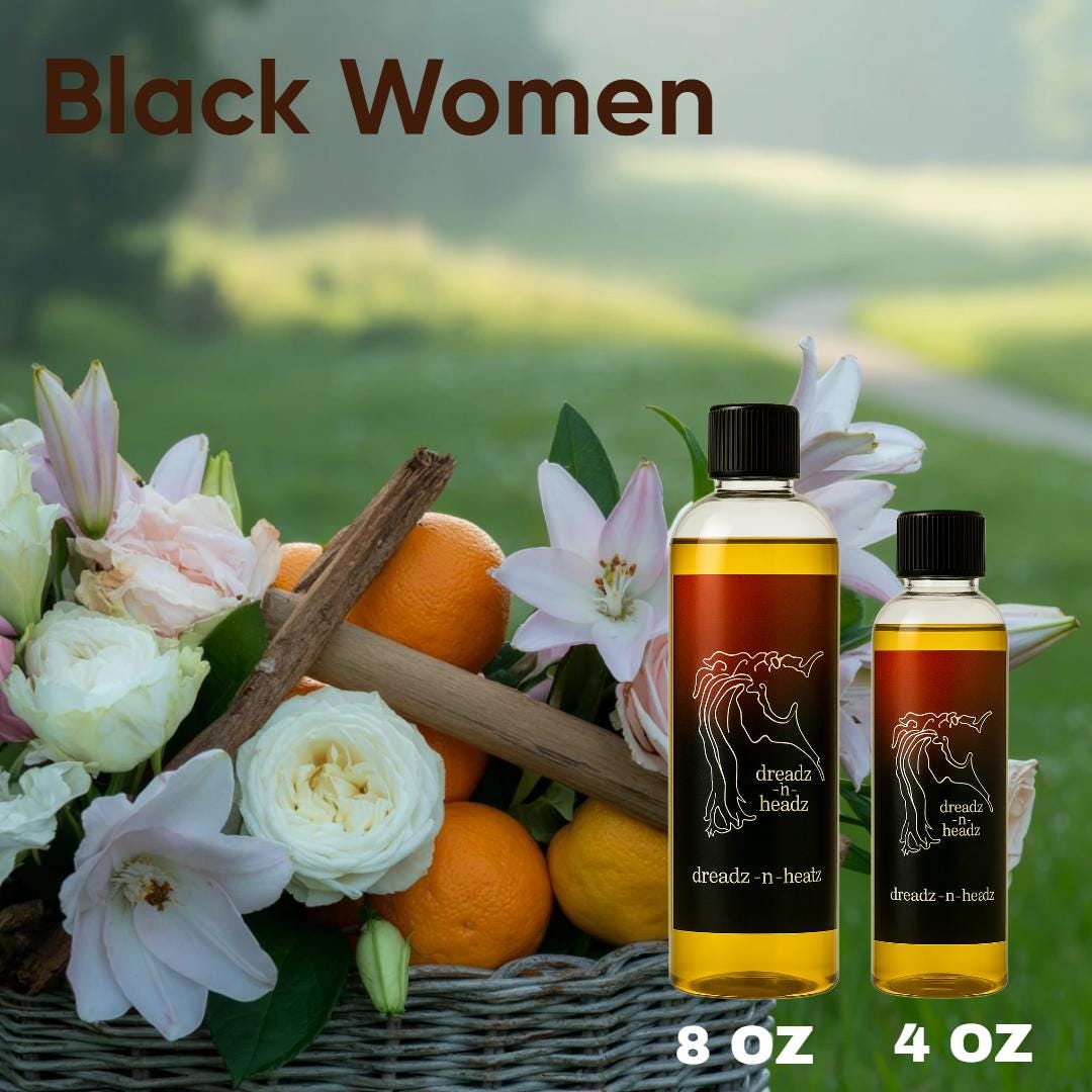 Black Woman Dreadz-N-Headz Hair & Body Oil - 100% Vegan. Handcrafted Moisture from Scalp to Sole