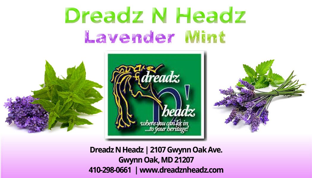 Lavender Mint Dreadz-N-Headz Hair & Body Oil - 100% Vegan. Handcrafted Moisture from Scalp to Sole.
