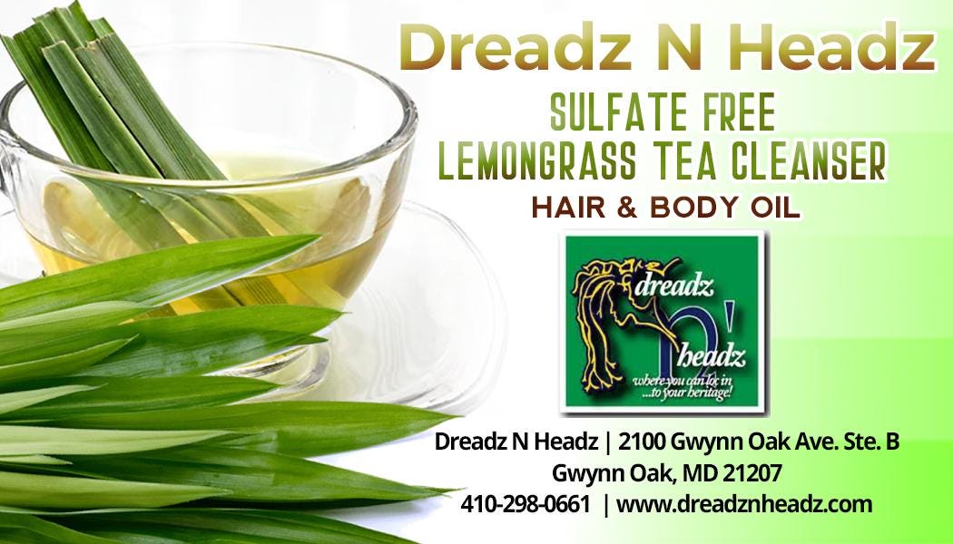 Sulfate Free Lemongrass Tea Cleanser Dreadz-N-Headz Cleanser - 100% Vegan
