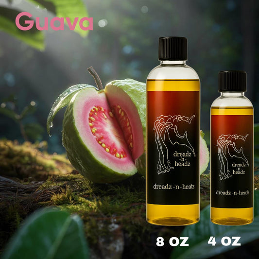 Guava  Dreadz-N-Headz Hair & Body Oil - 100% Vegan. Handcrafted Moisture from Scalp to Sole