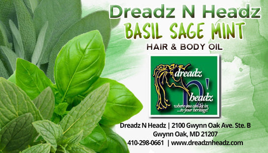 Basil Sage Mint Hair & Body Oil - 100% Vegan All Natural