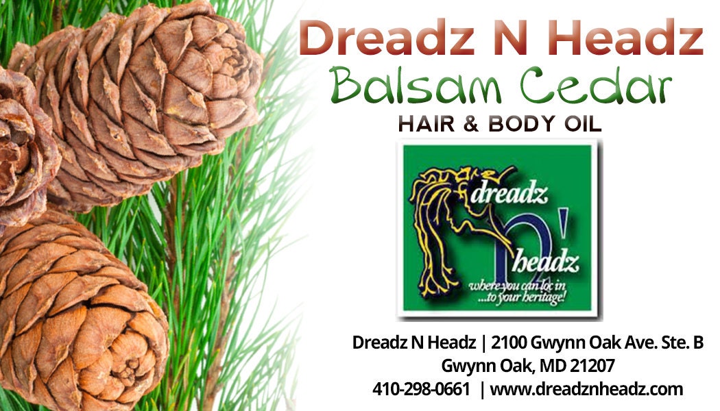 Balsam Cedar Dreadz-N-Headz Hair & Body Oil - 100% Vegan. Handcrafted Moisture from Scalp to Sole.