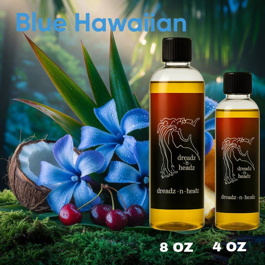 Blue Hawaiian Dreadz-N-Headz Hair & Body Oil - 100% Vegan. Handcrafted Moisture from Scalp to Sole