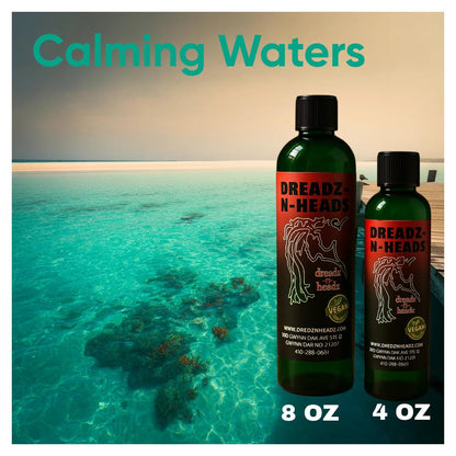 Calming Waters Dreadz-N-Headz Hair & Body Oil - 100% Vegan. Handcrafted Moisture from Scalp to Sole.