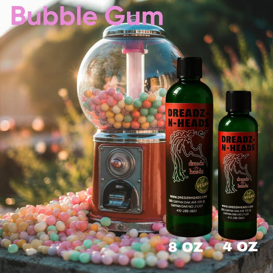 Bubble Gum Dreadz-N-Headz Hair & Body Oil - 100% Vegan. Handcrafted Moisture from Scalp to Sole