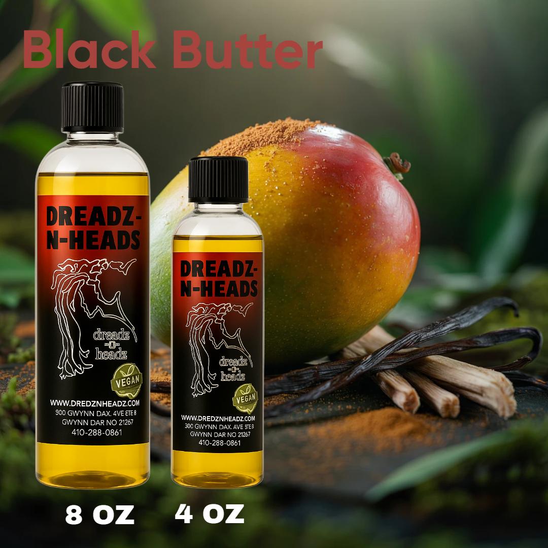 Black Butter Dreadz-N-Headz Hair & Body Oil - 100% Vegan. Handcrafted Moisture from Scalp to Sole