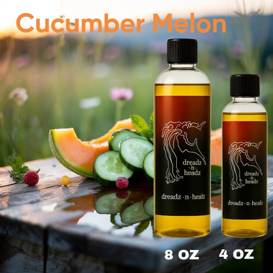Cucumber Melon Dreadz-N-Headz Hair & Body Oil - 100% Vegan. Handcrafted Moisture from Scalp to Sole